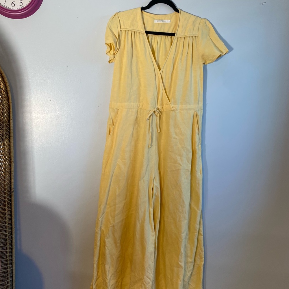 Christy Dawn Yellow Wide Leg Jumpsuit
